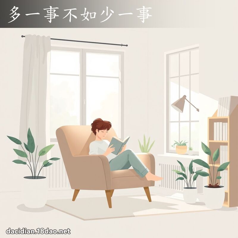 多一事不如少一事 - 國語大辭典配圖