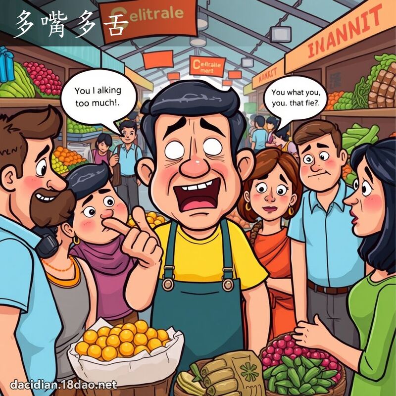 多嘴多舌 - 國語大辭典配圖