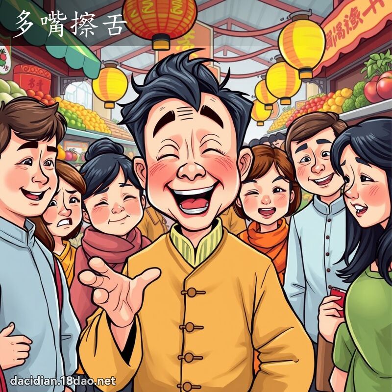 多嘴擦舌 - 國語大辭典配圖