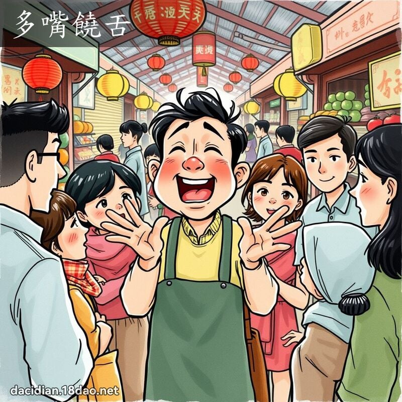 多嘴饒舌 - 國語大辭典配圖