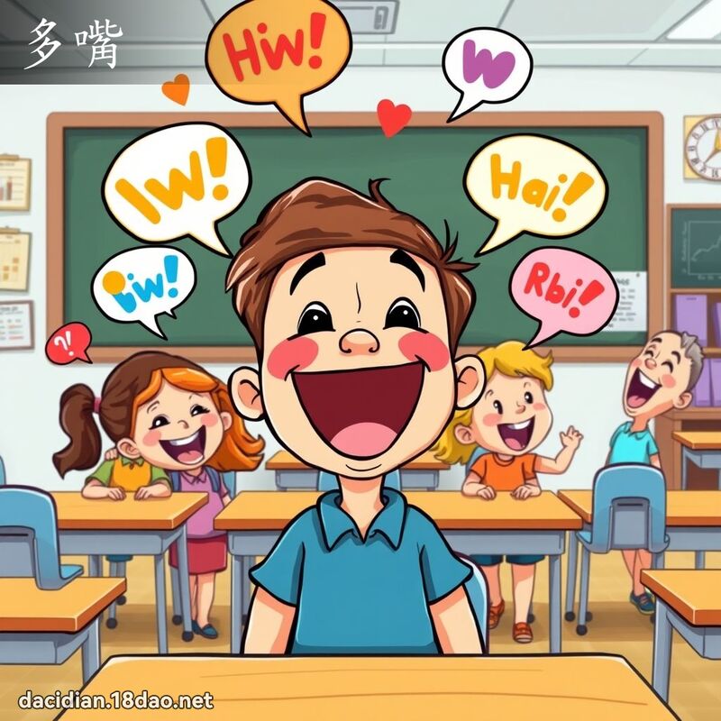 多嘴 - 国语大辞典配图
