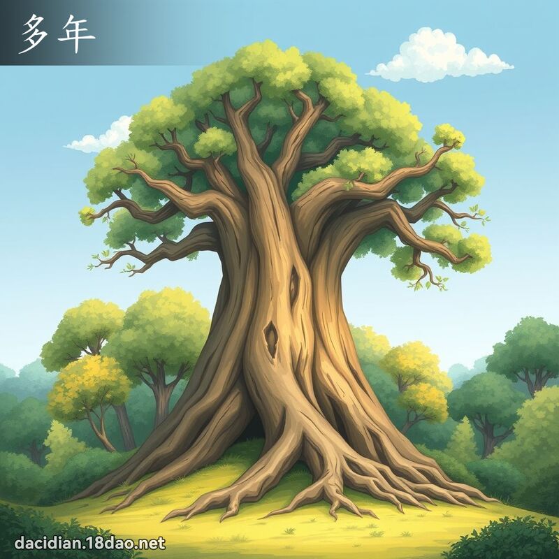 多年 - 國語大辭典配圖