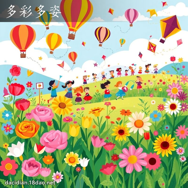 多彩多姿 - 國語大辭典配圖