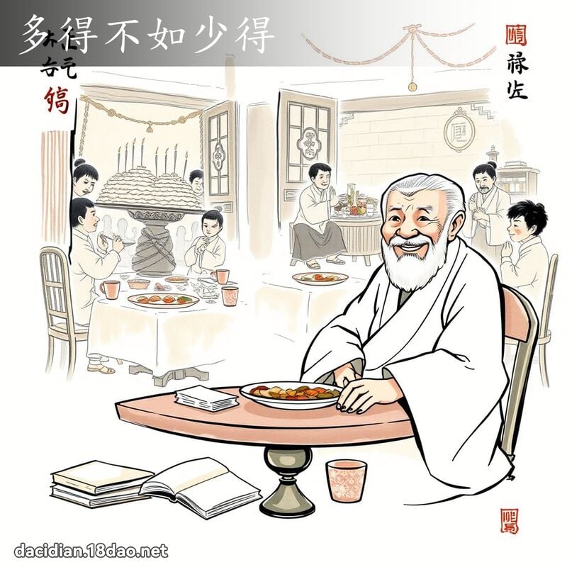多得不如少得 - 国语大辞典配图