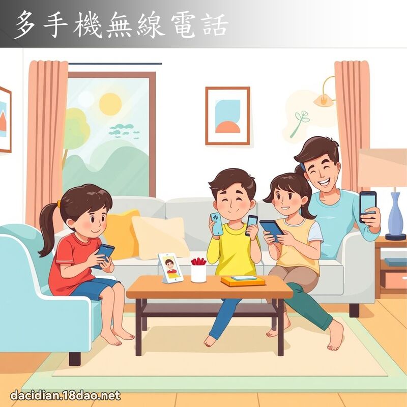 多手機無線電話 - 國語大辭典配圖