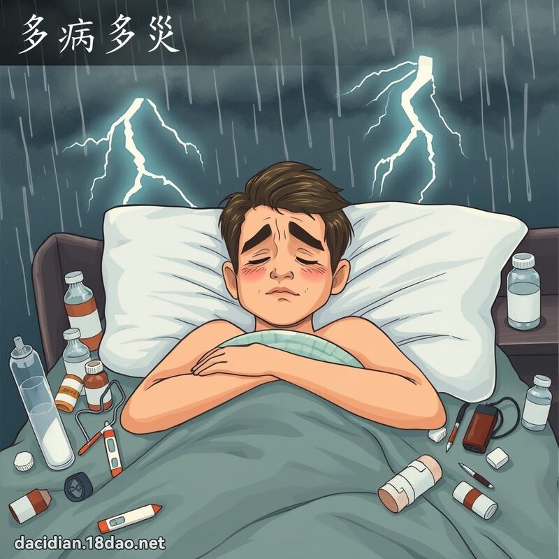多病多災 - 國語大辭典配圖