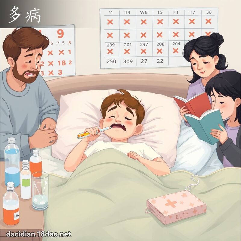 多病 - 國語大辭典配圖