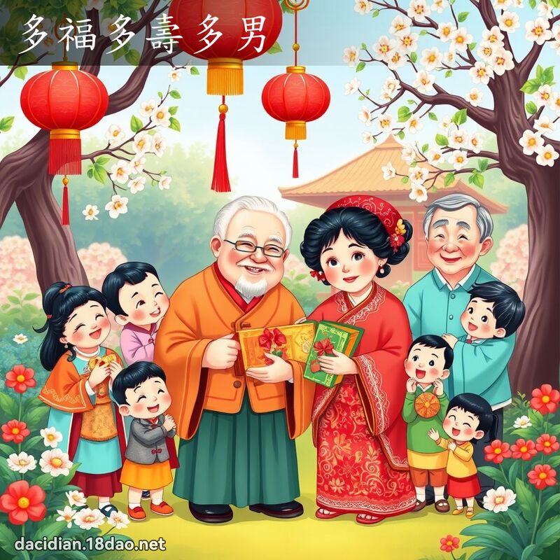 多福多壽多男 - 國語大辭典配圖