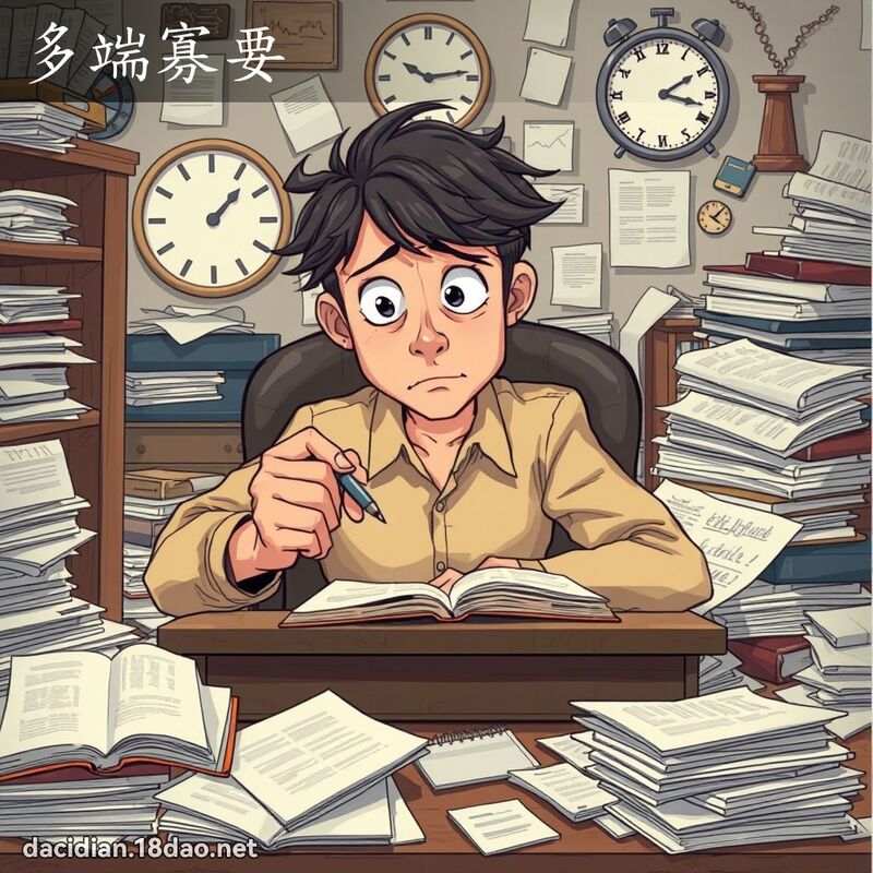 多端寡要 - 國語大辭典配圖