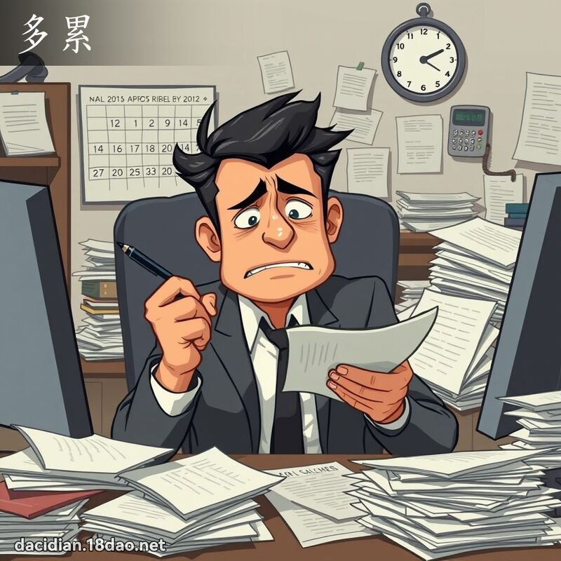 多累 - 国语大辞典配图
