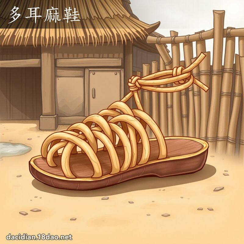 多耳麻鞋 - 国语大辞典配图