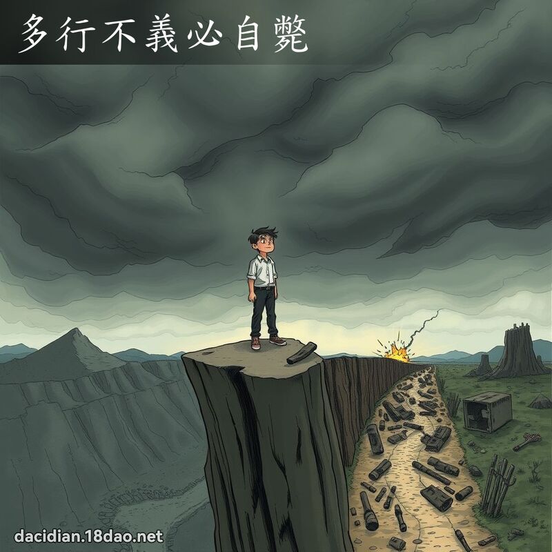 多行不义必自毙 - 国语大辞典配图