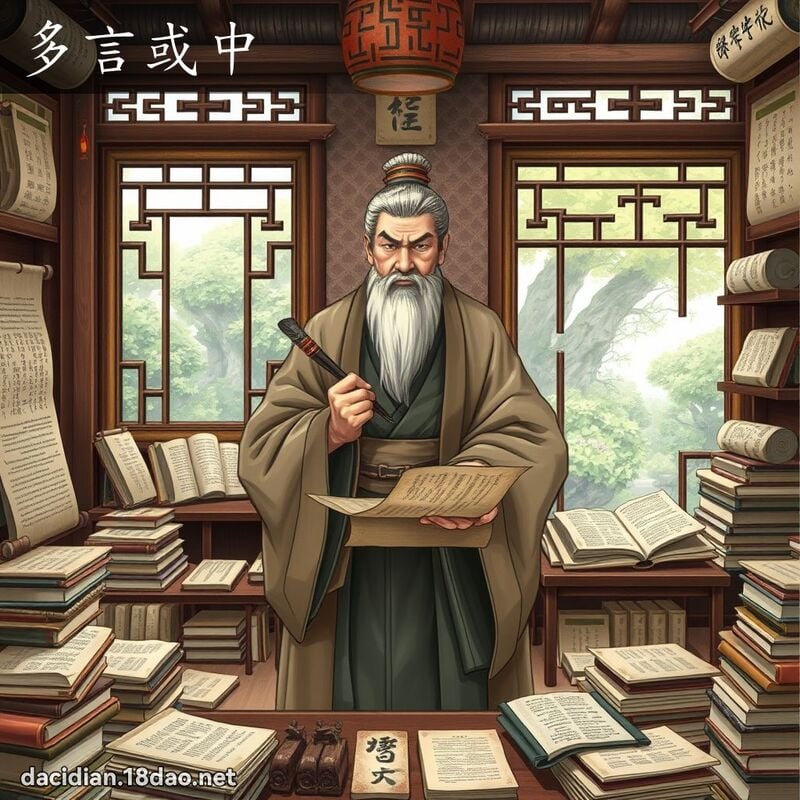 多言或中 - 國語大辭典配圖