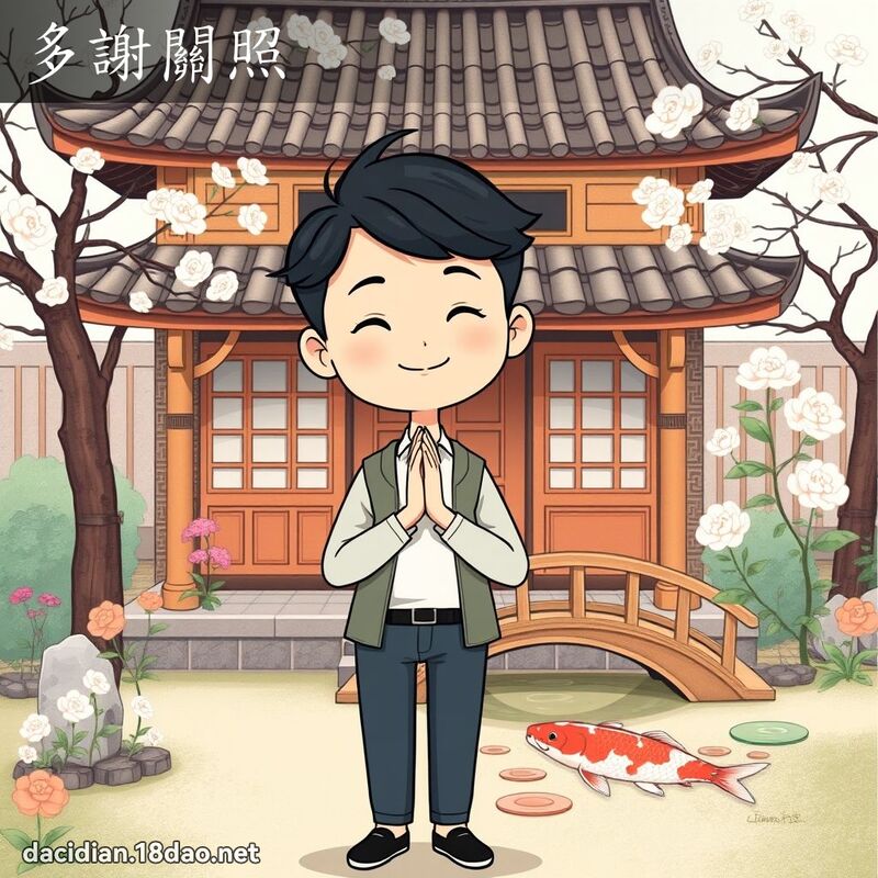 多謝關照 - 國語大辭典配圖