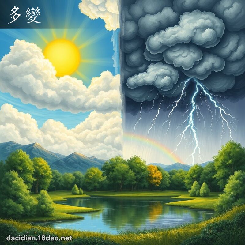 多變 - 國語大辭典配圖