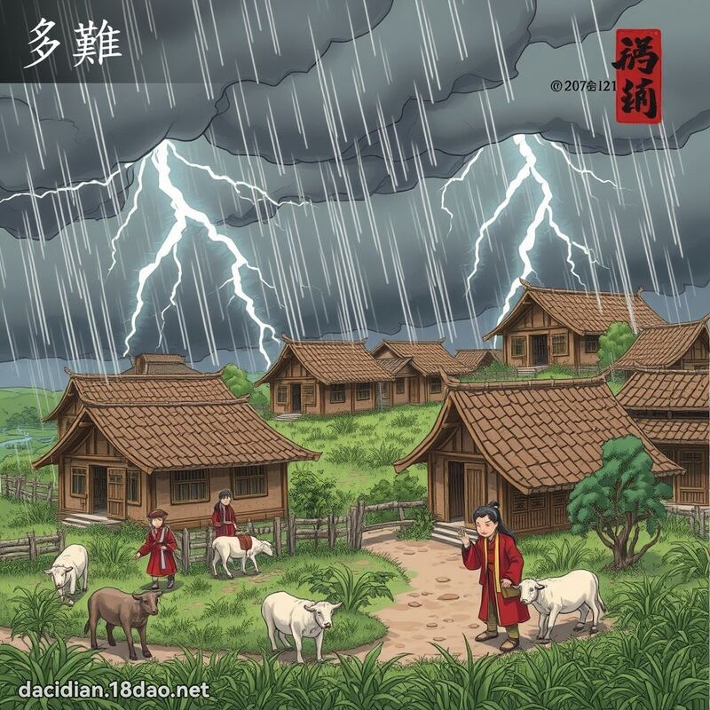 多難 - 國語大辭典配圖
