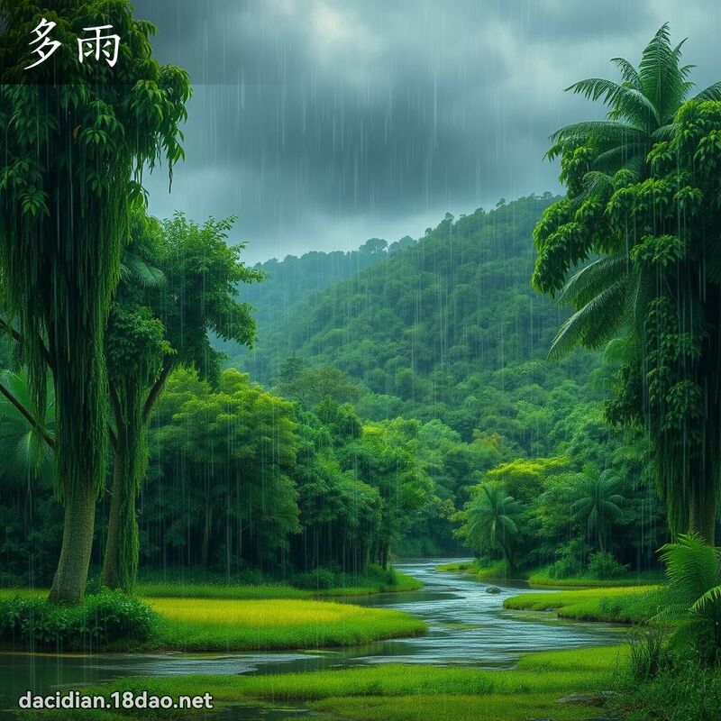 多雨 - 國語大辭典配圖