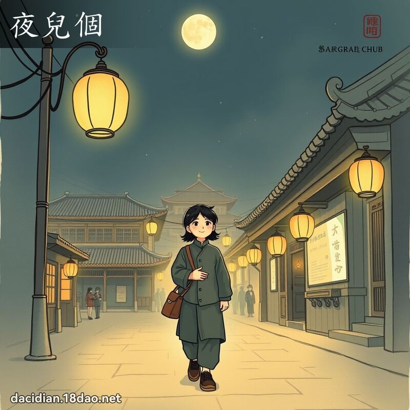 夜儿个 - 国语大辞典配图
