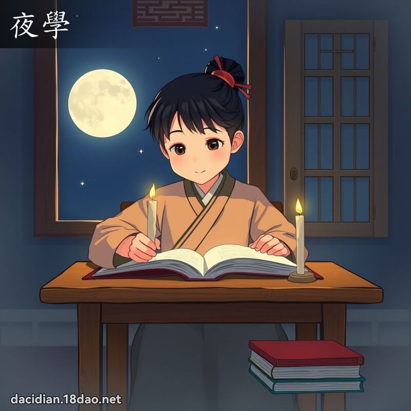 夜學 - 國語大辭典配圖