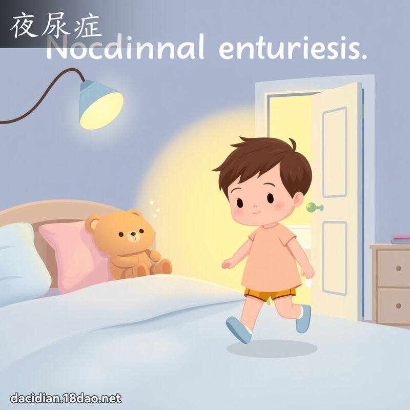夜尿症 - 國語大辭典配圖