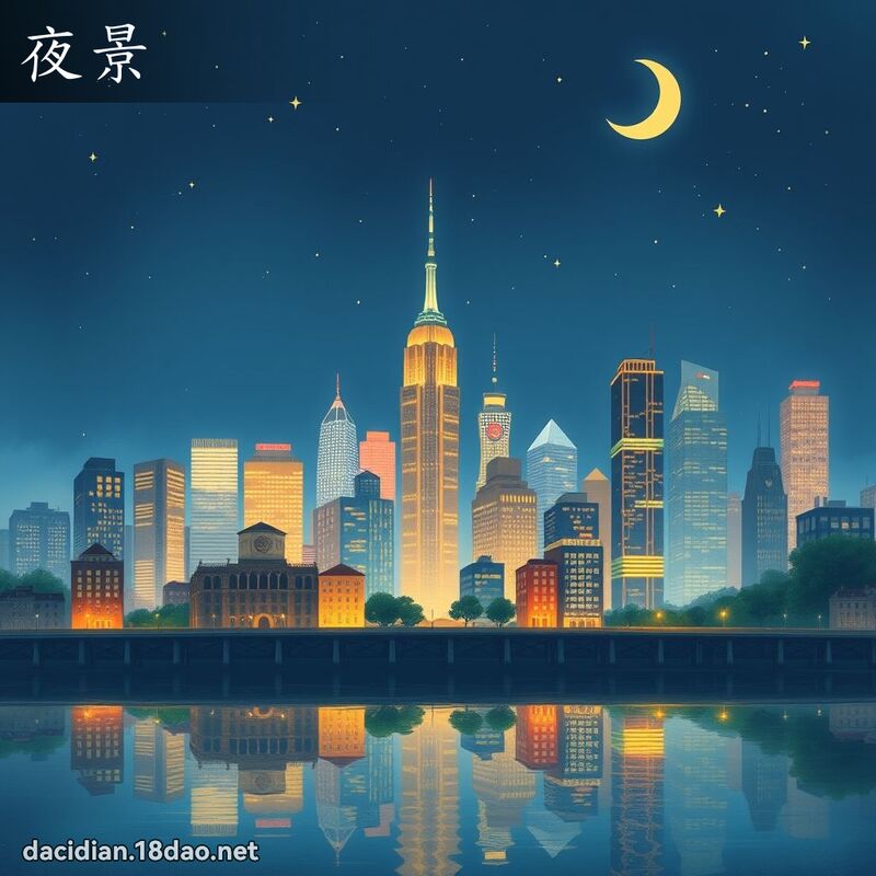 夜景 - 國語大辭典配圖