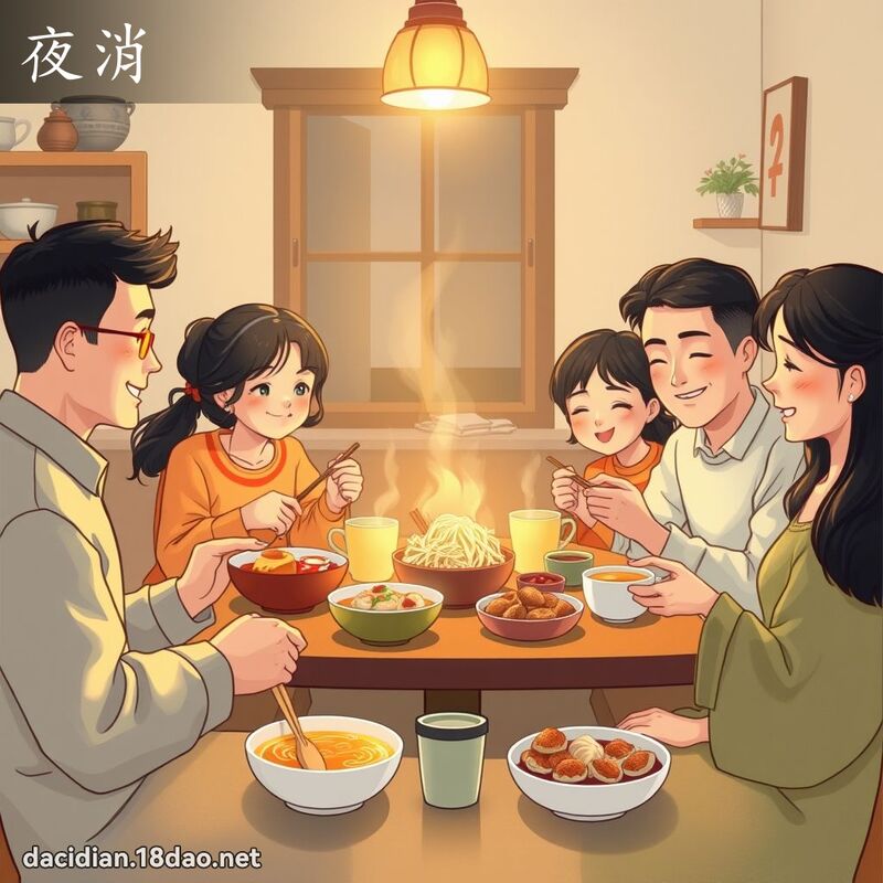 夜消 - 國語大辭典配圖