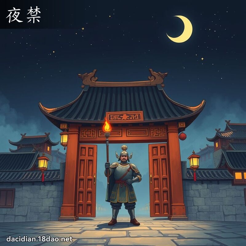 夜禁 - 國語大辭典配圖