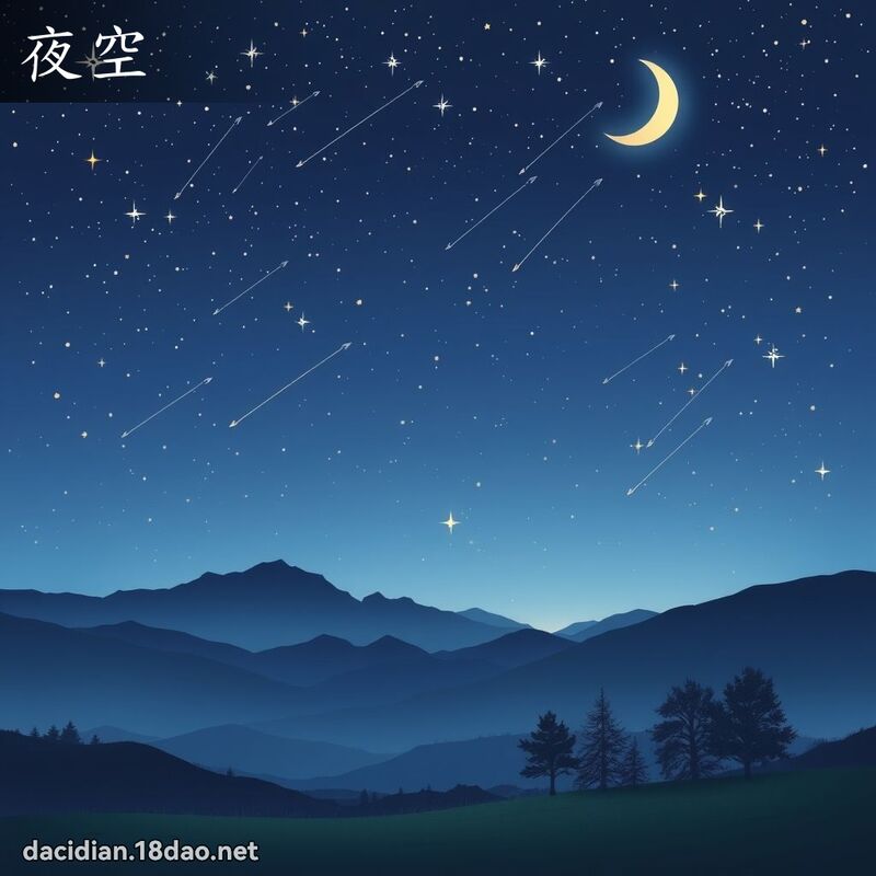 夜空 - 國語大辭典配圖