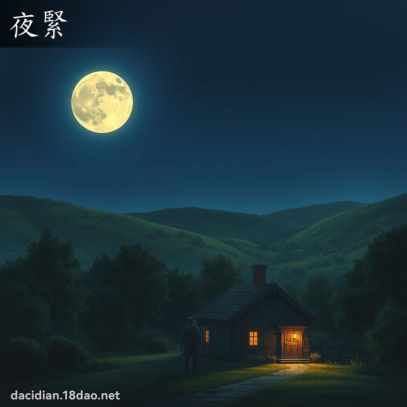 夜緊 - 國語大辭典配圖