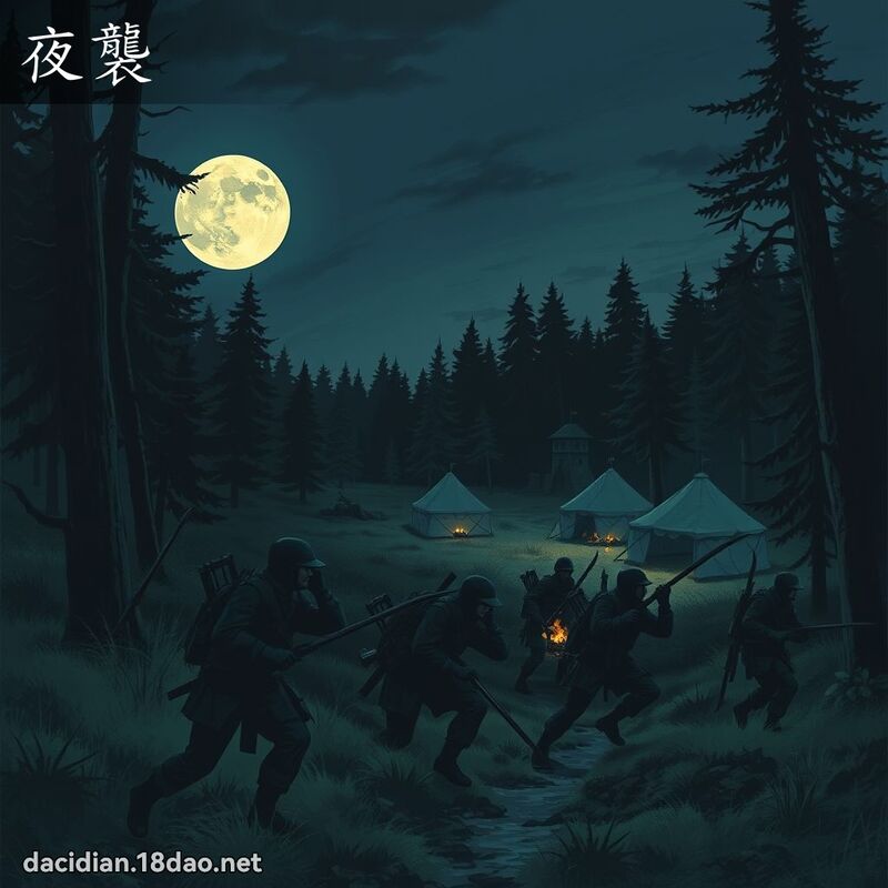 夜襲 - 國語大辭典配圖