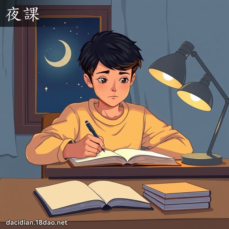 夜課 - 國語大辭典配圖
