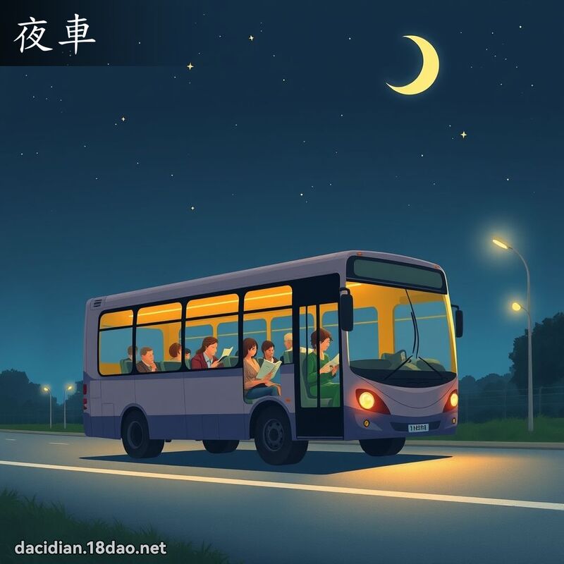 夜車 - 國語大辭典配圖