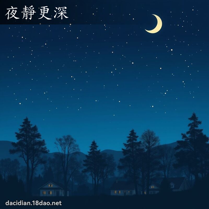 夜靜更深 - 國語大辭典配圖