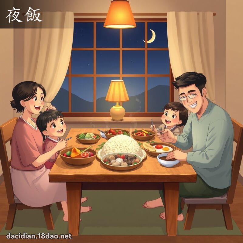 夜饭 - 国语大辞典配图