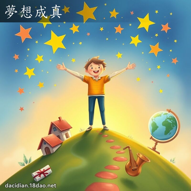 梦想成真 - 国语大辞典配图