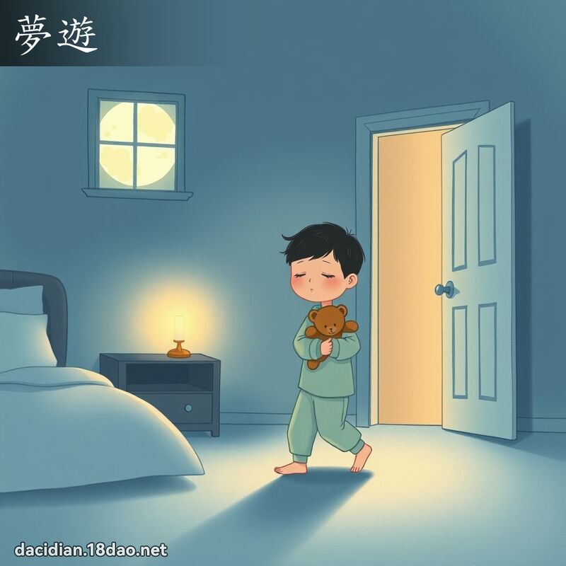 夢遊 - 國語大辭典配圖