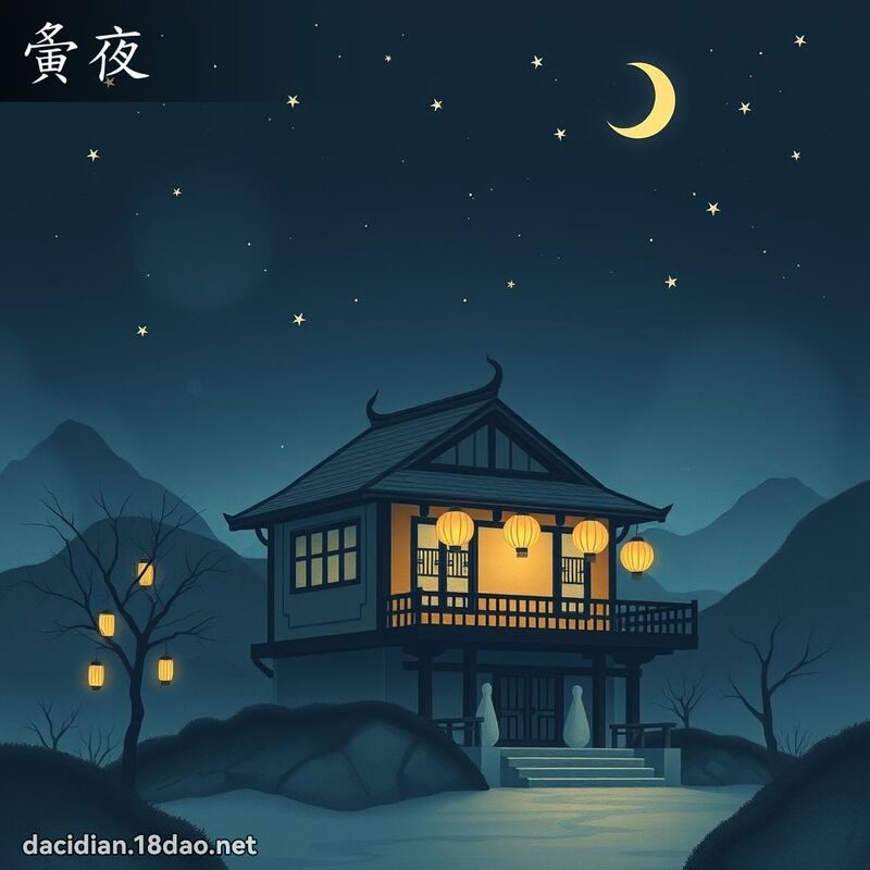 夤夜 - 国语大辞典配图