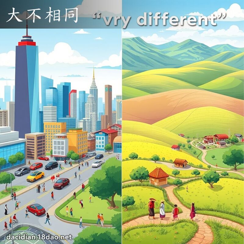 大不相同 - 国语大辞典配图