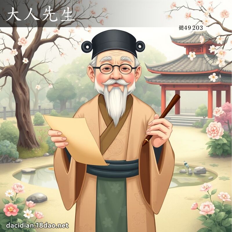 大人先生 - 國語大辭典配圖