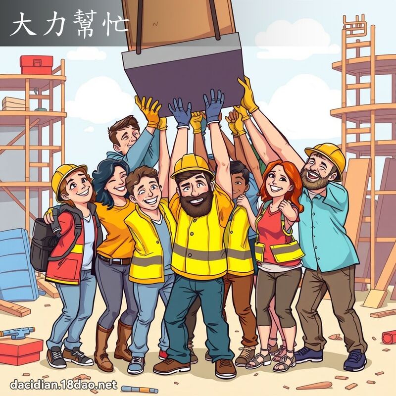 大力帮忙 - 国语大辞典配图