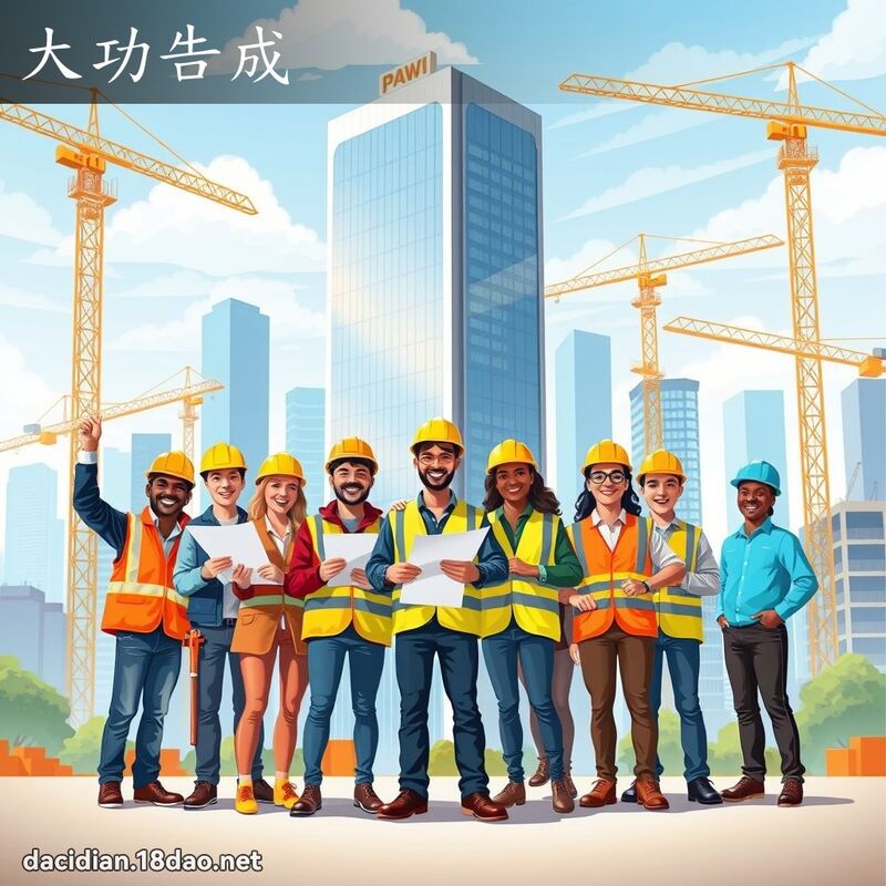 大功告成 - 國語大辭典配圖