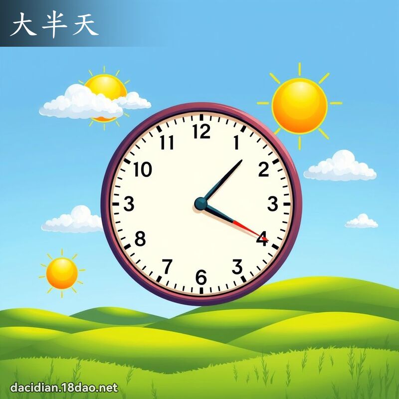 大半天 - 國語大辭典配圖