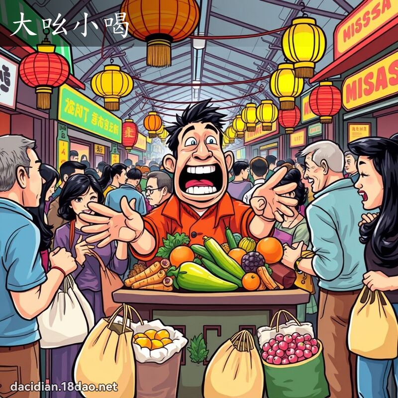 大吆小喝 - 國語大辭典配圖