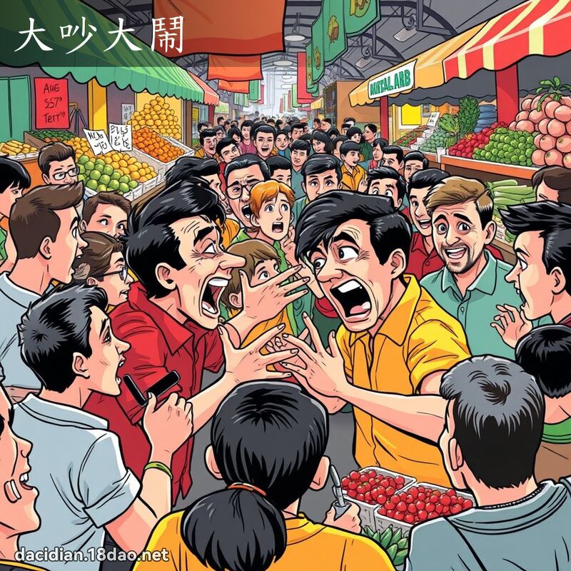 大吵大鬧 - 國語大辭典配圖