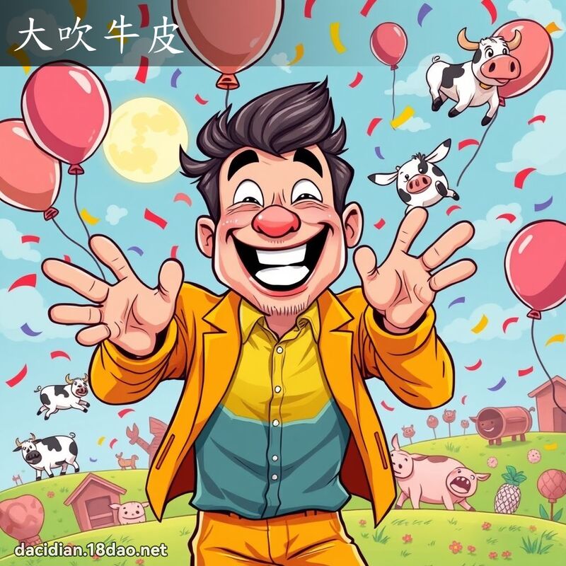 大吹牛皮 - 國語大辭典配圖