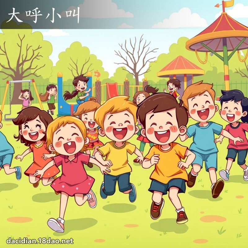 大呼小叫 - 國語大辭典配圖