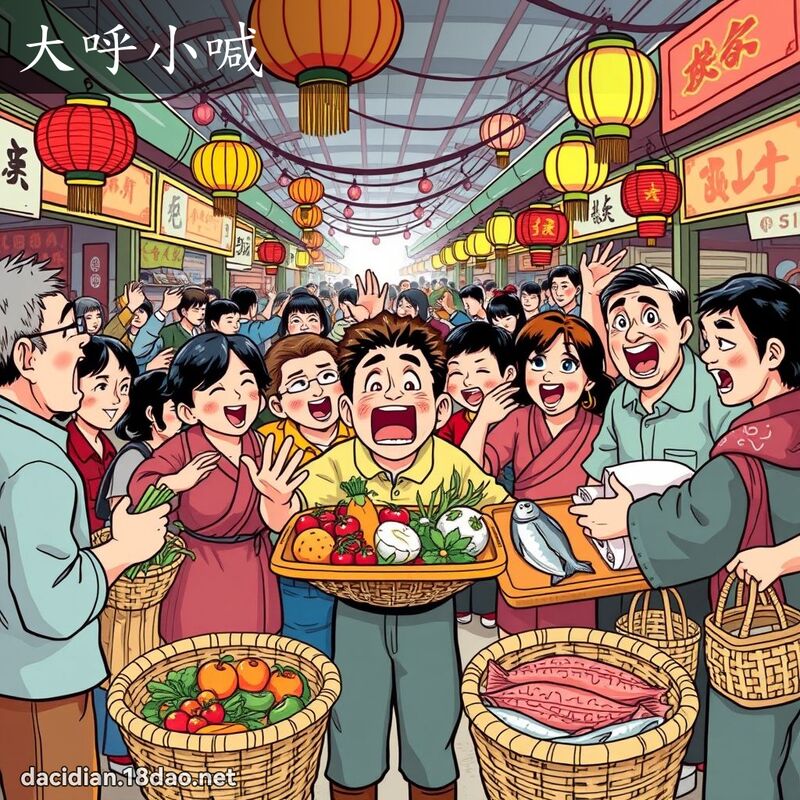 大呼小喊 - 国语大辞典配图