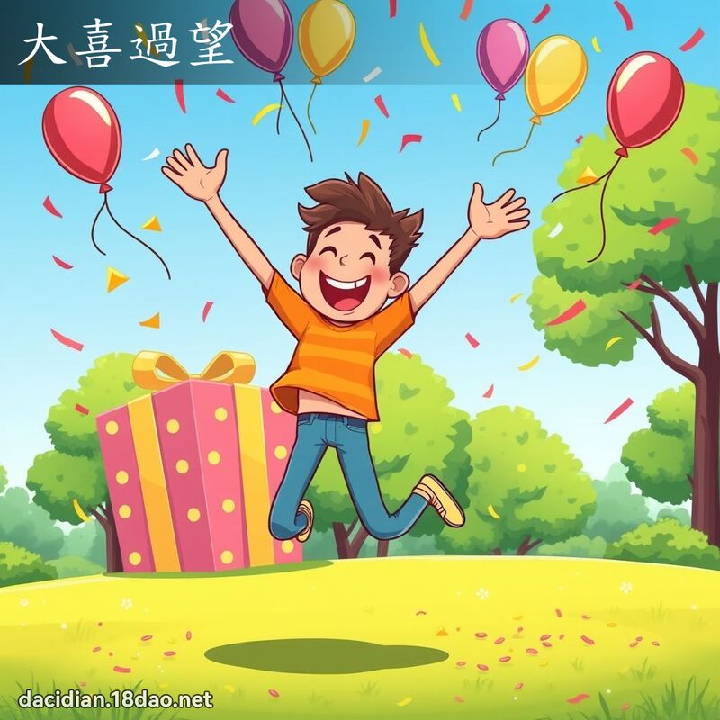 大喜過望 - 國語大辭典配圖
