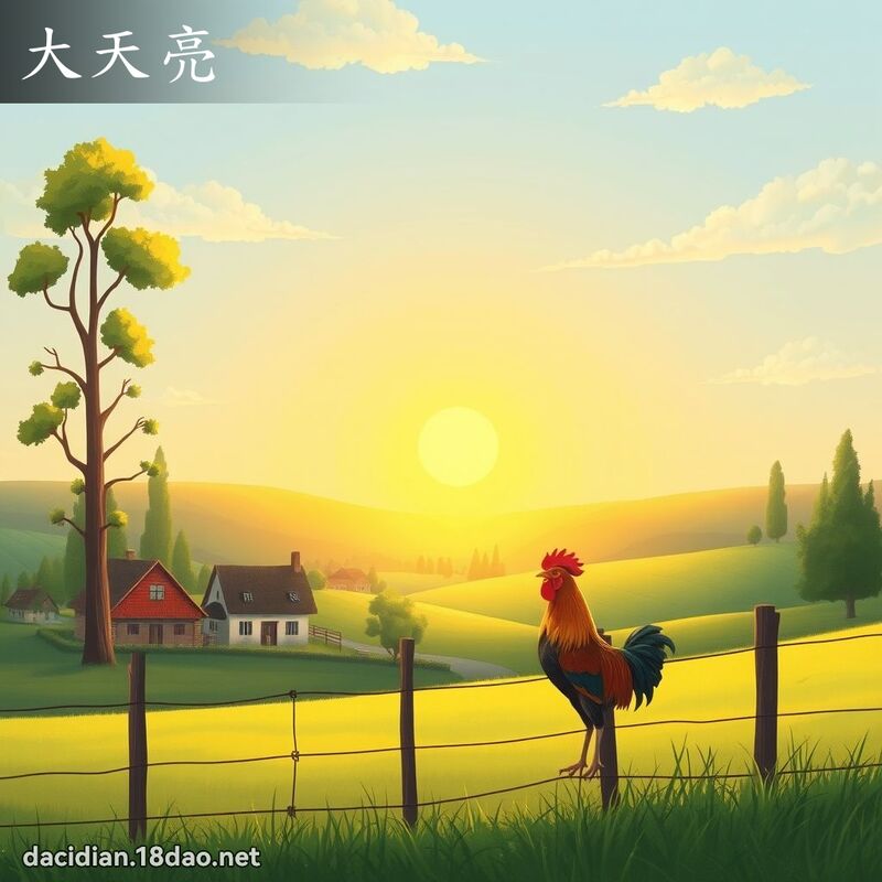 大天亮 - 國語大辭典配圖