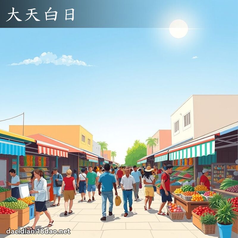 大天白日 - 國語大辭典配圖